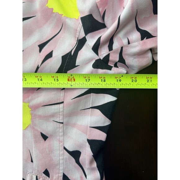 Mauricio Garzón Tailored Watercolor Floral Blazer Large Buttons Int. Pocket, 10 - Picture 8 of 10